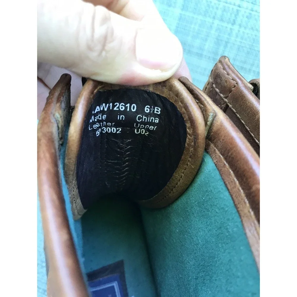 Polo sport Ralph Lauren leather brown big boys youth boots 6.5 B